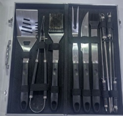 10-Piece BBQ Aluminum Grilling Tool Set with Stainless Steel Accessories