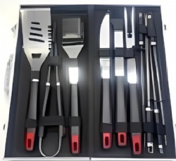 10-Piece BBQ Tool Set - Aluminum Case