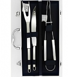 BBQ Tool Set 3-Piece in Aluminum Case