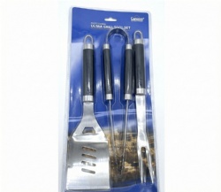 3-Piece BBQ Grill Tool Set | Stainless Steel Grilling Kit