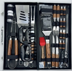 28-Piece BBQ Grill Tool Set with Aluminum Case, Stainless Steel BBQ Accessories