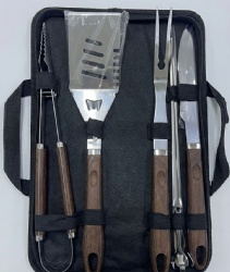 8-Piece BBQ Tool Set with Skewers - Stainless Steel Grilling Utensils in Oxford Bag