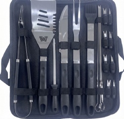 18-Piece BBQ Tool Set with Oxford Cloth Bag - Stainless Steel Grill Accessories