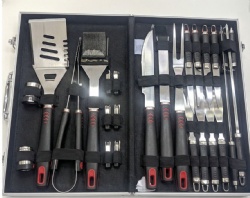 26-Piece BBQ Tool Set - Aluminum Case with Stainless Steel Utensils