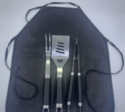 3-Piece BBQ Apron Grill Set
