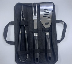 3-Piece BBQ Tool Set with Stainless Steel Grilling Tools