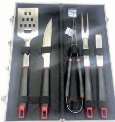 5-Piece BBQ Grill Set with Aluminum Case
