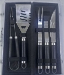 5-Piece BBQ Grill Tool Set with Aluminum Case