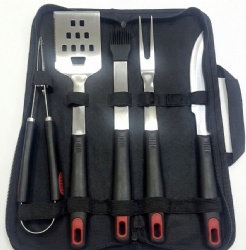 5-Piece BBQ Tool Set with Oxford Cloth Bag