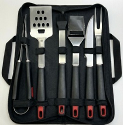 6-Piece BBQ Tool Set - Stainless Steel Grilling Kit