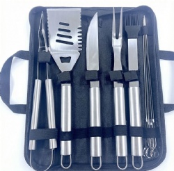 9-Piece BBQ Tool Set - Stainless Steel Grilling Kit with Oxford Case