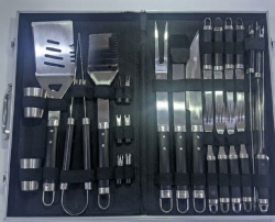 BBQ Grill Utensil Set with Aluminum Case - 26 Piece Grilling Accessories Kit