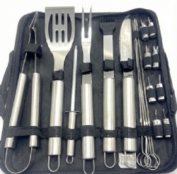 BBQ Tool Set 18-Piece Stainless Steel Grill Utensil Kit with Carrying Case