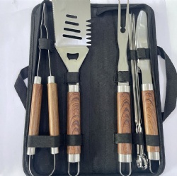 BBQ Tool Set 8-Piece Stainless Steel Grill Utensil Kit with Carry Bag