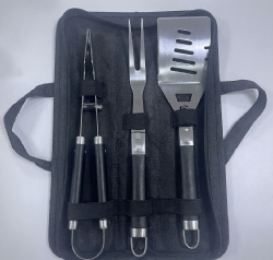 BBQ Tools Set (3-Piece) - Stainless Steel Grill Kit